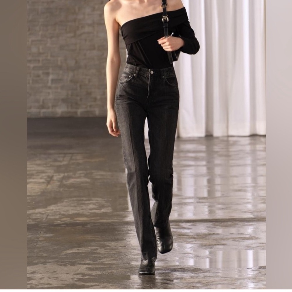✨Zara Chic Black Denim Jeans